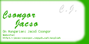 csongor jacso business card