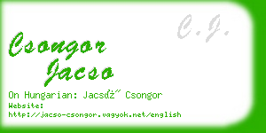 csongor jacso business card